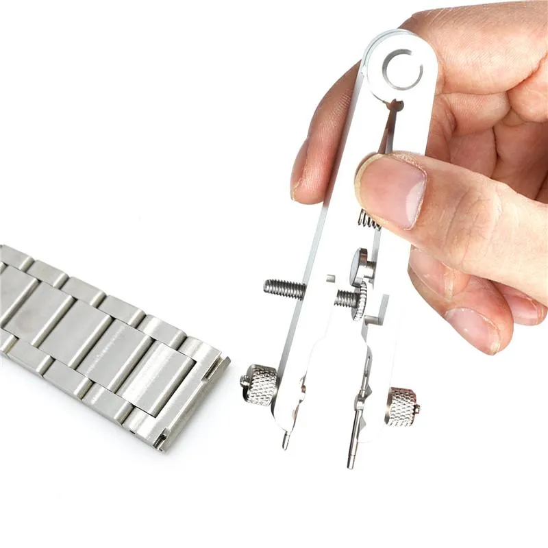 Outil de réparation de barre à ressort de montres, pince à épiler démontage en forme de V avec 8 broches 6825 outils de retrait de bande de sangle Kits237m