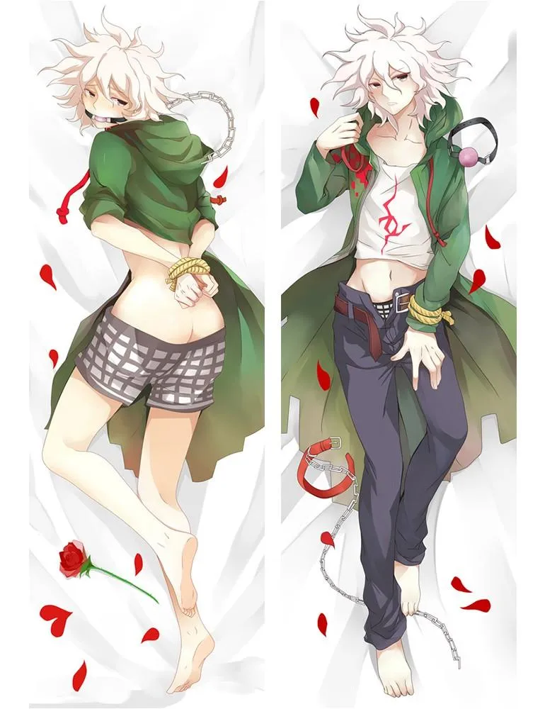 Taie d'oreiller Anime Danganronpa 2 Dakimakura Komaeda Nagito, housse de corps de câlin, coussin pour homme Otaku Cosplay, bricolage personnalisé, cadeau 342c