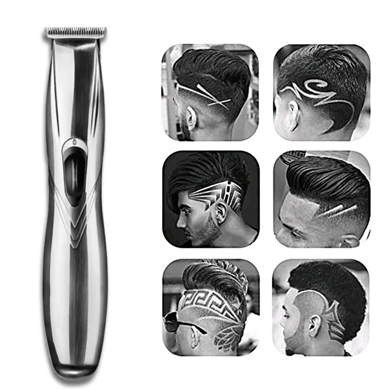 Saç düzeltici profesyonel sakal klipsli erkekler kablosuz oyma kesim makinesi elektrik 220623