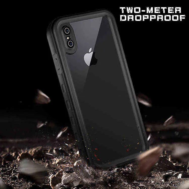 Waterproof Dust Proof Clear For iPhone X Xs Max Xr 12 13 Pro 11 Mini 6s 7 8 Plus Case Shockproof IP68 Phone Cover Fundas Coque H11838707