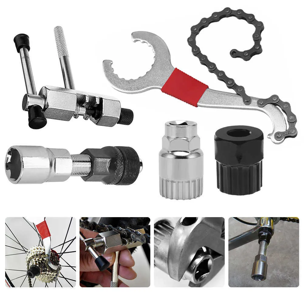 MTB Bicycle Repair Tool Kits MTB Road Bikes Chain Cutter Bracket Crankshaft Remover Crank Puller Wrench Maintenance Tools