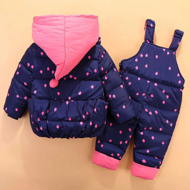 2019 Bébé Garçons Hiver Snowsuit Enfants Doudoune Salopette Combinaison De Neige 1-4 Ans Enfants Filles Manteau Vêtements Ensemble Costume Bébé H0910