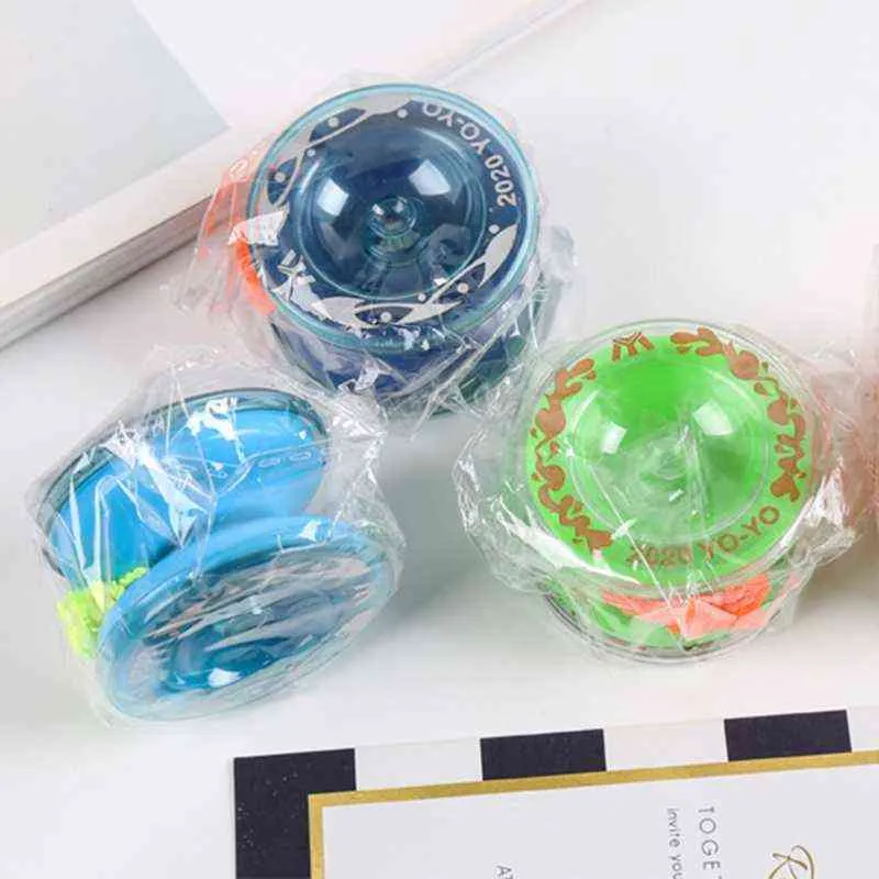 Classico Yo-yo Toy Magic Yo Ball Activity Center Plastic String Ball con forte asse portante Colore casuale Boy Gift G1125