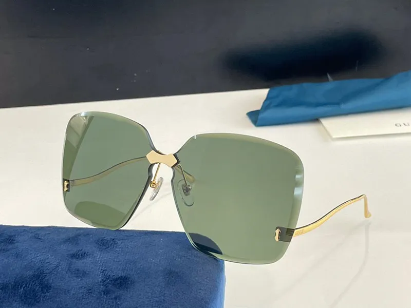 2001 Óculos de sol para feminino Moda Irsor de óculos de sol do revestimento sem moldura Lente de proteção UV Pernas de fibra de carbono estilo de verão Top Quality 202538
