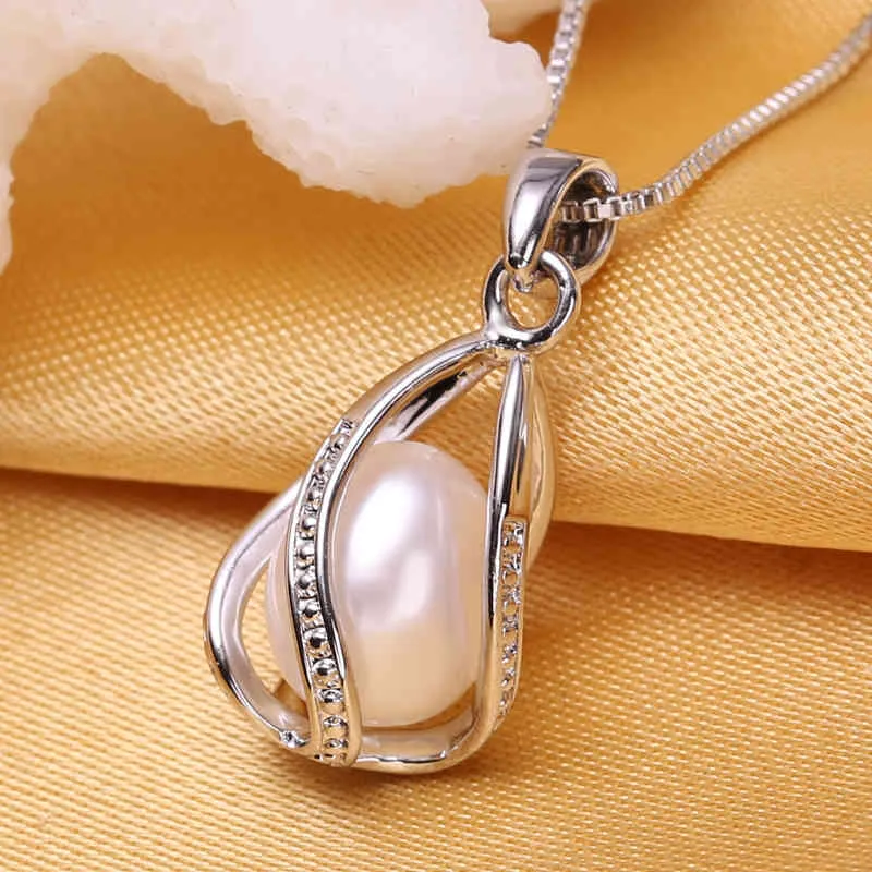 yutong fenasy naturligt sötvatten pärlhänge bur halsband mode 925 sterling silver boho uttalande smycken229t