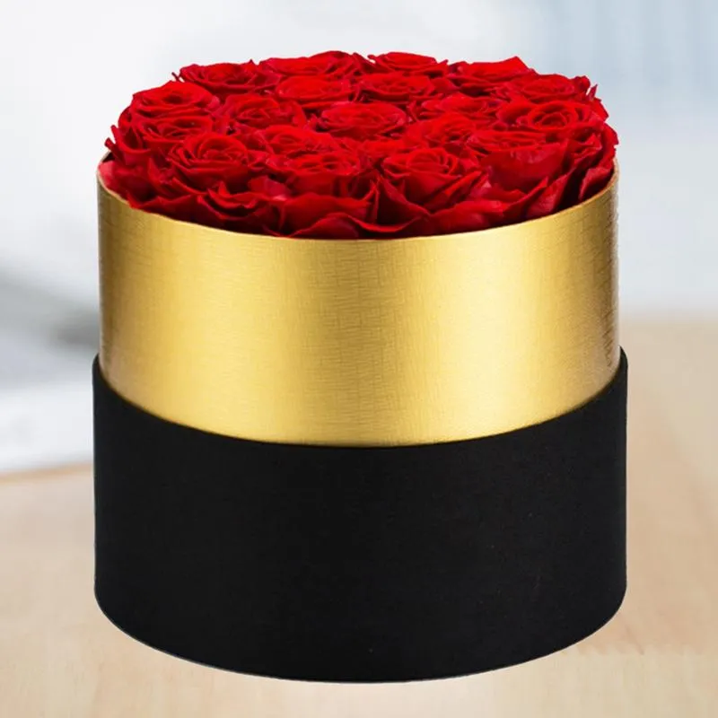 Dekorative Blumen Kränze konservierte Rosenblume ewig in Box Set Hochzeit Mutter Tag Weihnachten Valentinstag Jubiläum für immer 2546