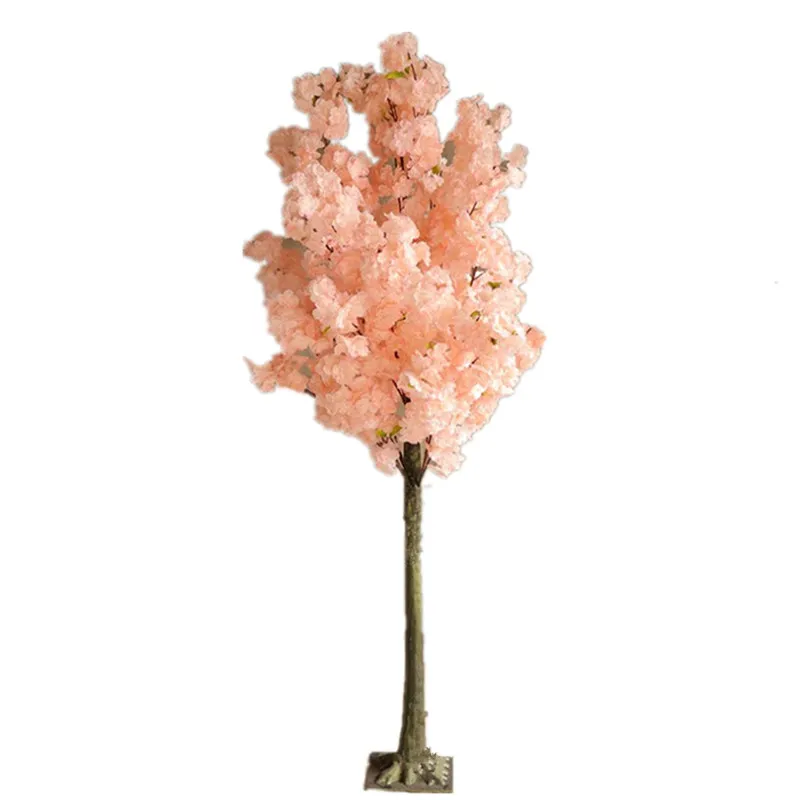 Flores artificiales, árboles de los deseos, simulación de árbol de flor de cerezo, columna romana, camino que conduce a Sakura para centro comercial de bodas, accesorios abiertos 248J