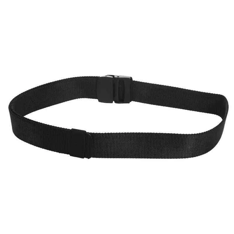 Hot KF-herenmode Outdoor Sports Nylon Tailleband Canvas Web Belt Zwart G220301