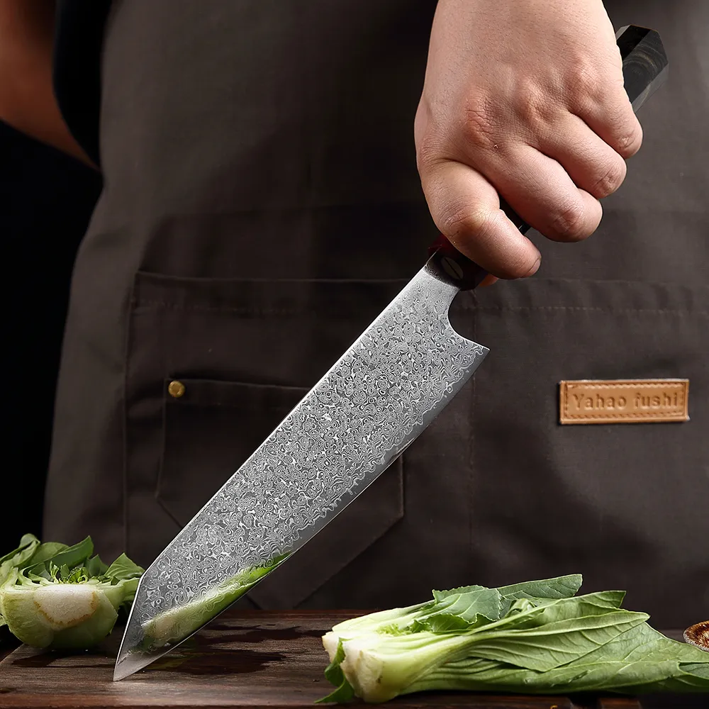 Xituo 67 Katmanlı Çelik Şam Kiritsuke Suşi Balık Fileto Mutfak Bıçağı Seti