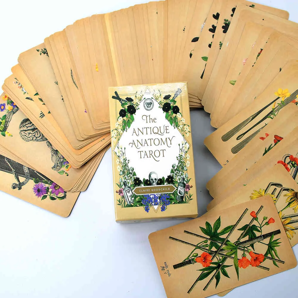 The Antique Anatomy Tarot Cards 78 Deck Version anglaise Carte classique oracles Divination Jeux de société Jouer au lecteur moderne saleJFIZ