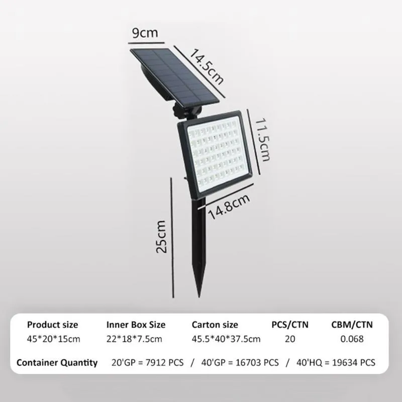 Lâmpadas de gramado LED Solar Interruptor Automático Luz À Prova D 'Água Ao Ar Livre Estacas de Jardim Spotlight Quintal Arte Para Casa Pátio Decoration304G