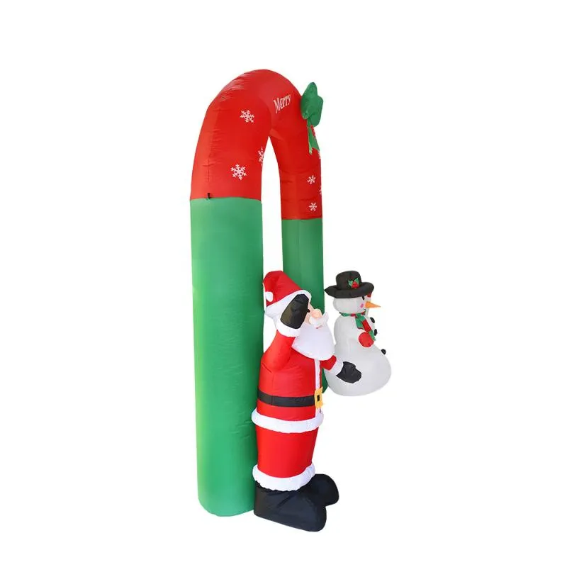 Décorations de Noël Année Joyeux Décor pour la maison en plein air Fête d'hiver Pain d'épice Bonhomme de neige Père Noël Arbre Gonflable Arch236k