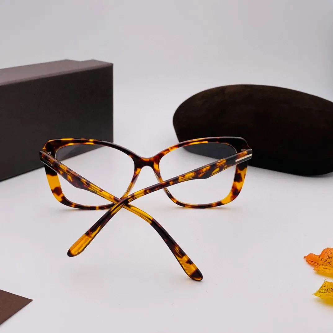 Óculos ópticos para mulheres estilo olho de gato retrô 5744 placa de lente de luz anti-azul moldura completa com box186o