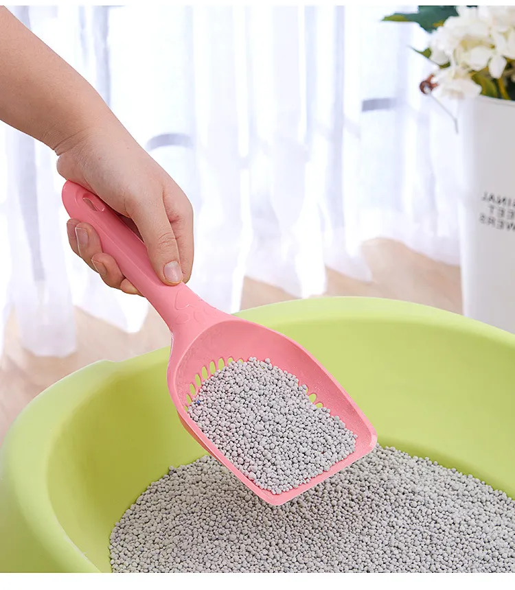 猫グルーミングのゴミのスクープPoop Shovelペットの清掃用品大きな穴のシンプルで便利