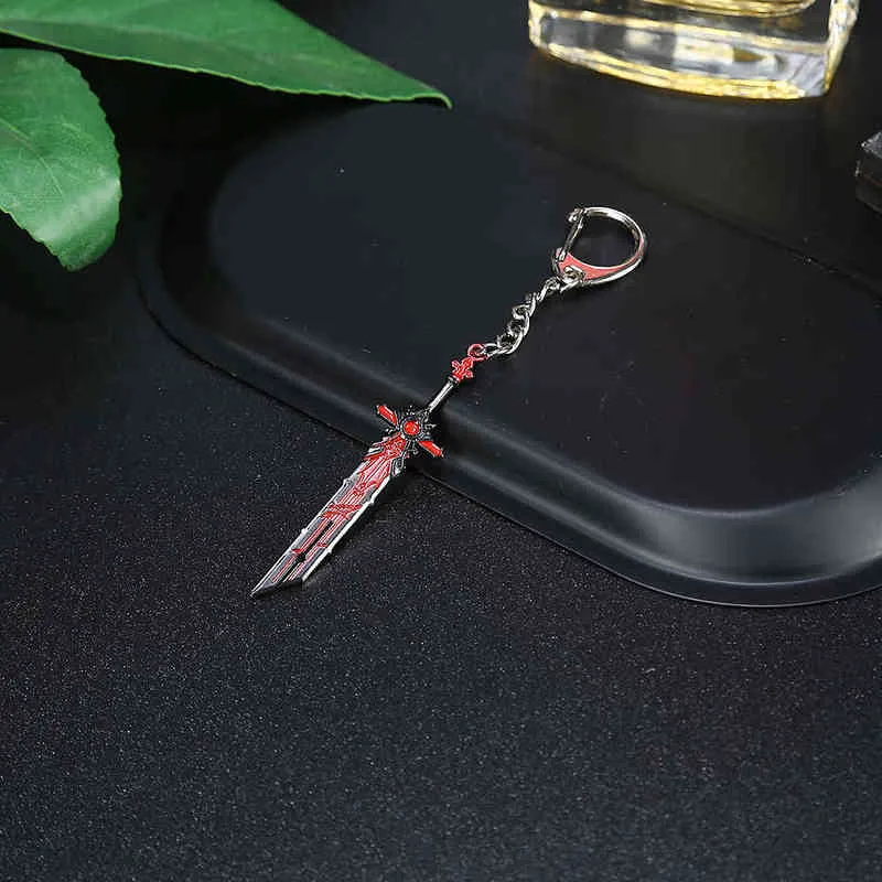 Игра Genshin Impact Key Цепочка Walfs Sword Vision Lnazuma Ganyu Keqing Wendi Xiao Keychain Светящиеся 7 Элемент Оружие Игрушка Keyring Y1231