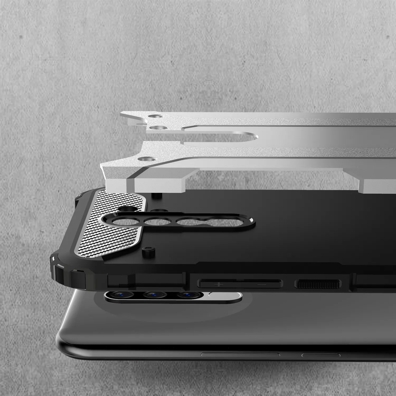 Étuis de téléphone portable d'armure de luxe pour Xiaomi Redmi Note 9, 9s, 8t, K20, K30 Pro, 7a, 8a, 9a, 9c, A3, Cc9, Max Lite Poco F2 Pro
