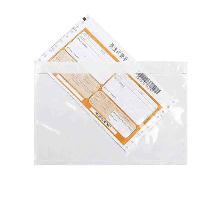 14 tailles Liste d'emballage Enveloppe Clear Face Facture Facture Slip Self adhésif Expédition Facture des enveloppes