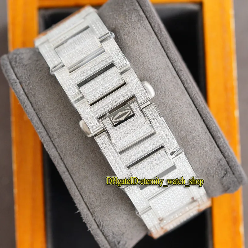 Ювелирные часы Eternity 0049 RFF V7 Edition Gypsophila CZ Diamond Dial Super 2836 Автоматический корпус с бриллиантами Полностью ледяной мужской корпус W293J