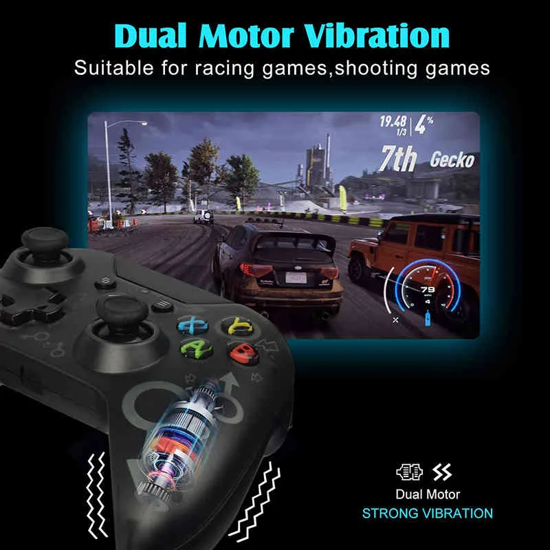 Joystick controller gamepad wireless da 2,4 GHZ con adattatore Xbox One/One S/One X/Ps3/Windows/PC Accessori giochi