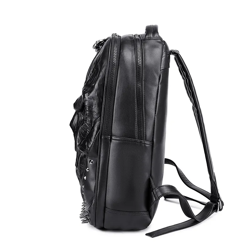 Backpack Casual Waterproof Halloween Personalize Pu Leather Loptop Bookbag Teenager Outdoor Bag Heavy Duty Rucksack288V