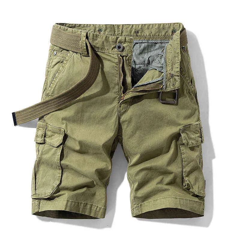 2021 sommer Männer Mode Casual Military Cargo Tasche Hosen Männliche Shorts Baumwolle Männliche Taktische Shorts Lose Große Größe 6XL G1209