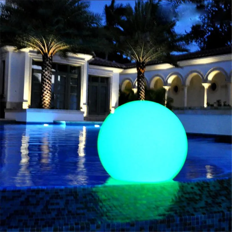 Remote Control Outdoor LED Garden Lights Lighting Ball Glow Lawn Lamp Rechargeable Swimming Pool Wedding Party Holiday Decor Lamps195Q