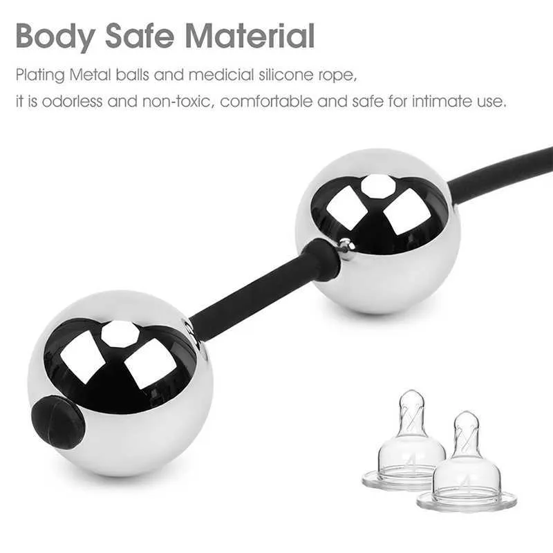 Boules Vaginales Pondérées Érotiques Chinois Geisha Kegel Exerciseur Métal Ben Wa Balls Perles Anales Sex Toys pour Femme Sex Shop Adulte P0816