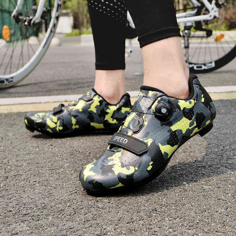 Professional Cycling Shoes Road Sapatilha Ciclismo Mtb Cycling Sneaker Self-Locking Nonslip Mountain Bike Sneakers Flat Cleats H1125