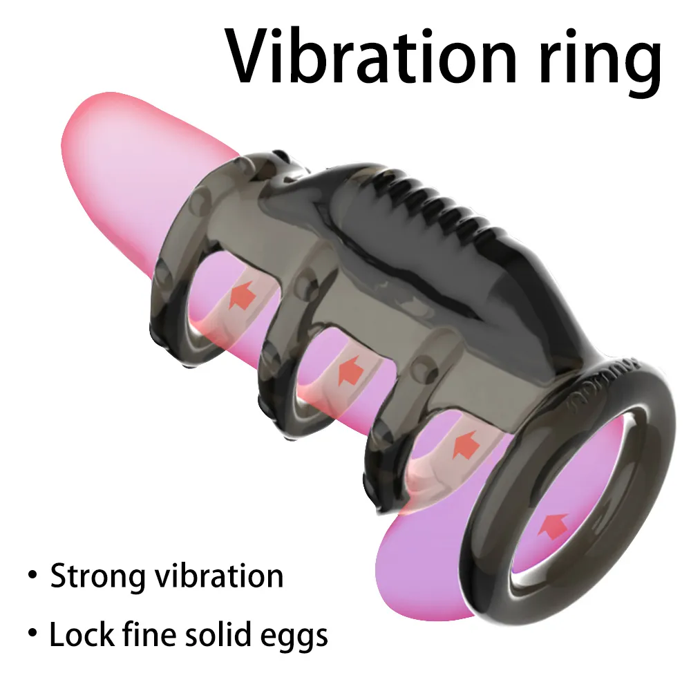 Massage G Spot Stimulator Bullet Vibrator Schwanzhülle Penisring Vibration Ejakulationsverzögerungsgurt am Dildo Schwanzvergrößerung exten2579788