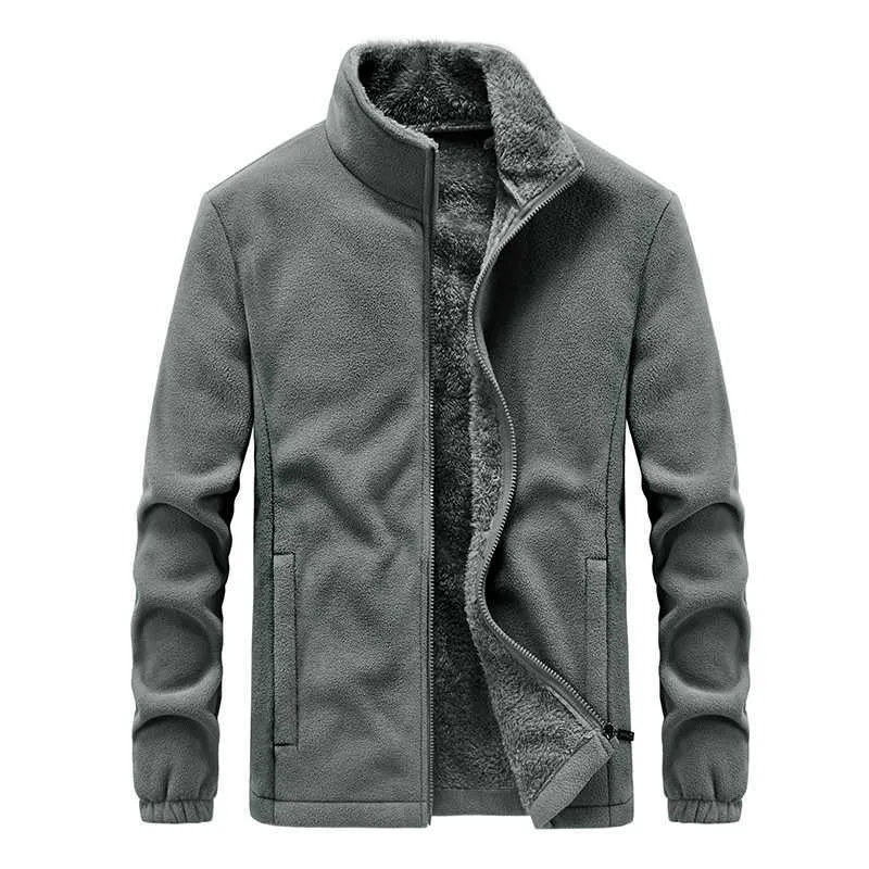 Chaifenko 2021 New Winter Fleece Jacka Parka Coat Men Vår Casual Bomber Militär Outwear Tjock Varm Taktisk Army Jacket Men P0804