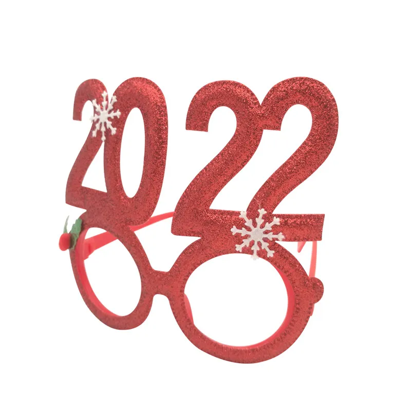 Bonne année Photomaton accessoires numéro 2022 lunettes fête décoration bricolage Funy Photobooth décoration nouvel an fête fournitures