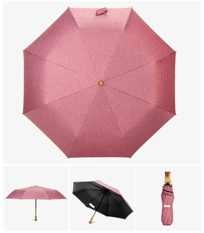 Leodauknow Высококачественное зонтик дождь, женщины, складывающие сильную ветропроницаемость Супер зонтик на открытом воздухе, женщины зонтик 210320