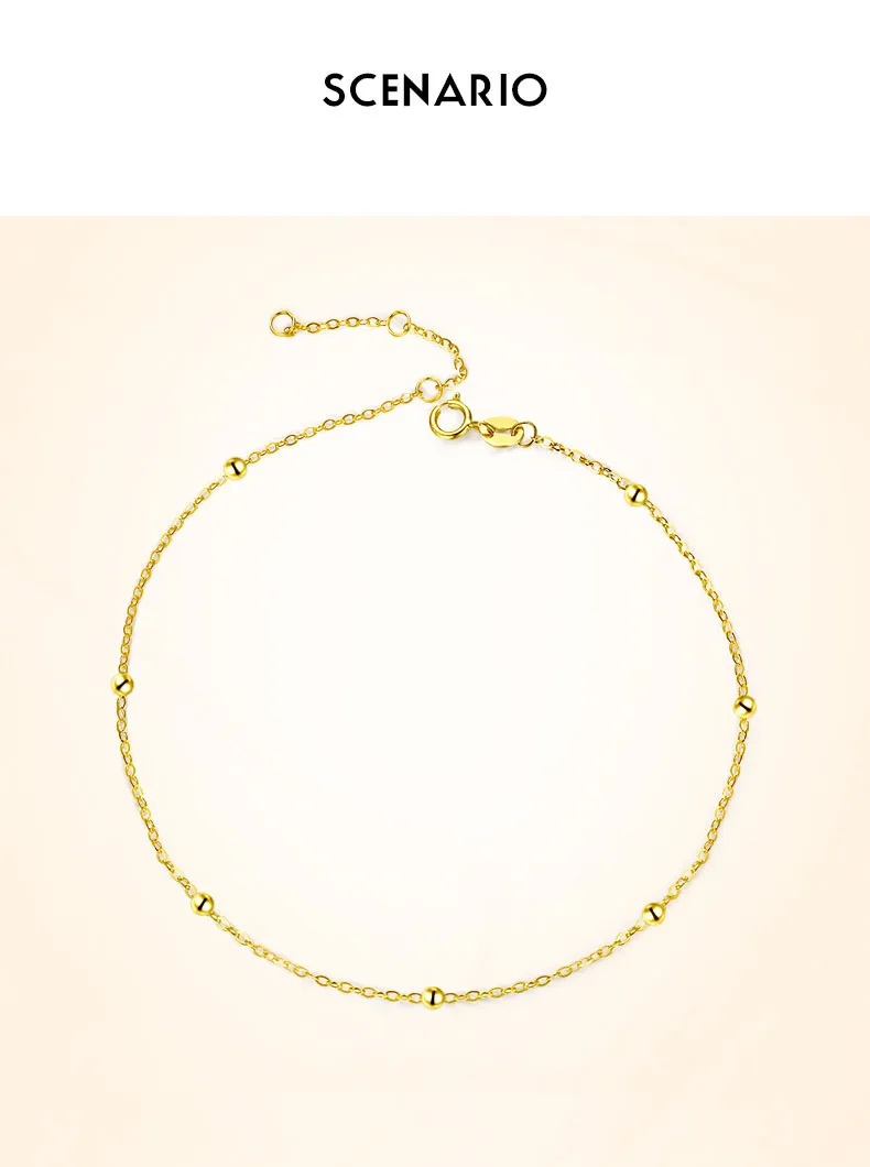 XF800 véritable 18K bracelet de cheville pur AU750 jaune blanc or Rose bijoux fins pour les femmes cadeau de luxe J500