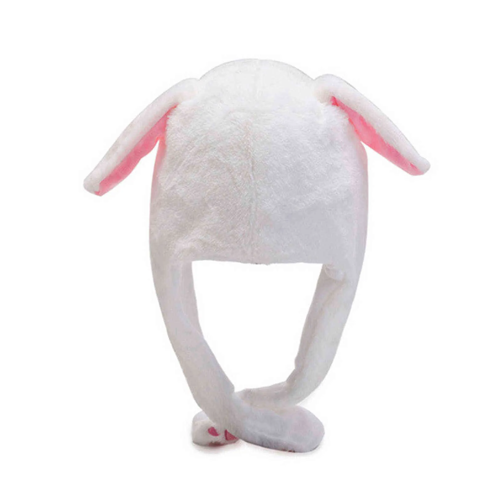2021 Cute Rabbit Ears Beanie Plush Hat Embroidery Cartoon Kawaii Kids Girls Earflaps Wrap Warm Bunny Winter Hat Cap Gift #40 Y21111