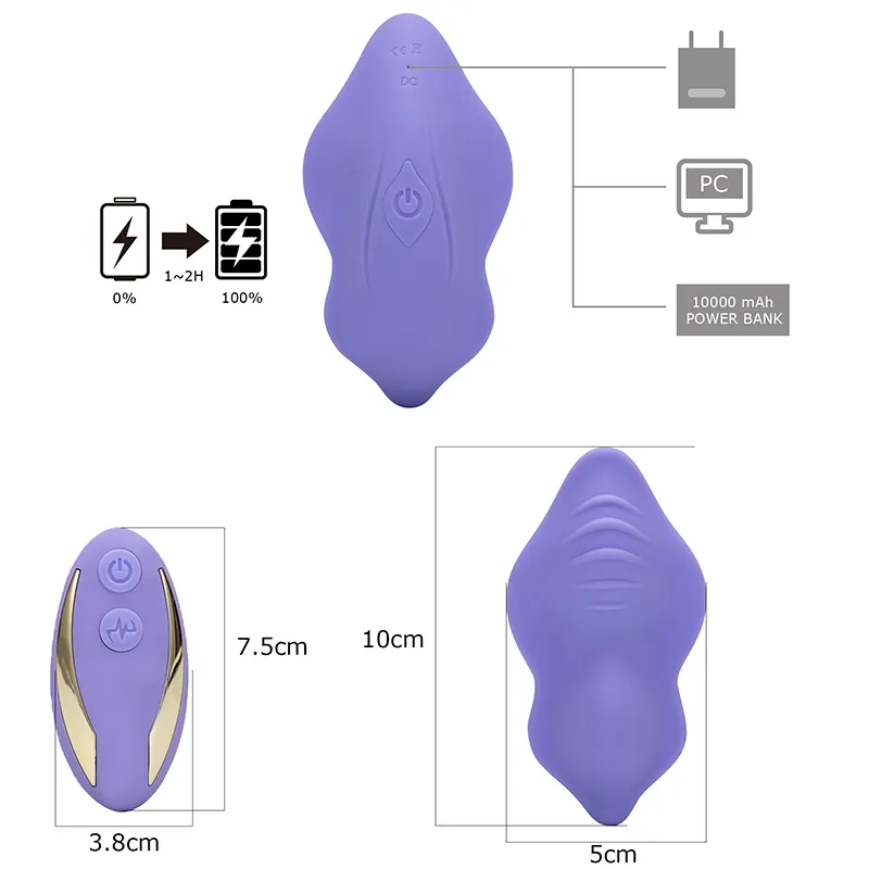 Vibrador de calcinha wearable com calcinha de controle remoto sem fio vibrando estimulador clitoral invisível brinquedos sexuais para casais femininos q05086215