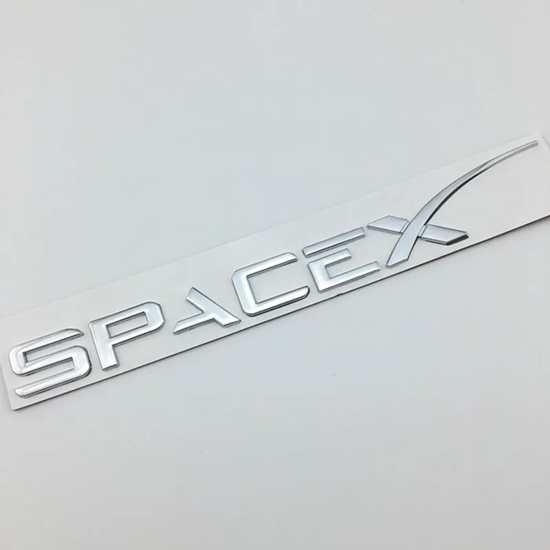 3D Metal Araba Sticker Tesla Model 3 S X Roadster Mektubu Uzayx Araç Çamur Çamurluk Yan Stickers Araba Bagaj Sticker Otomatik Parçalar179B