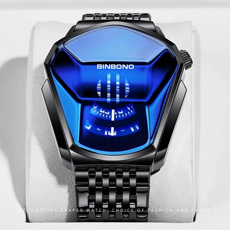 BINBOND Topmerk Luxe Militaire Mode Sport Horloge Mannen gouden Horloges Man Klok Casual Chronograaf Watch292G