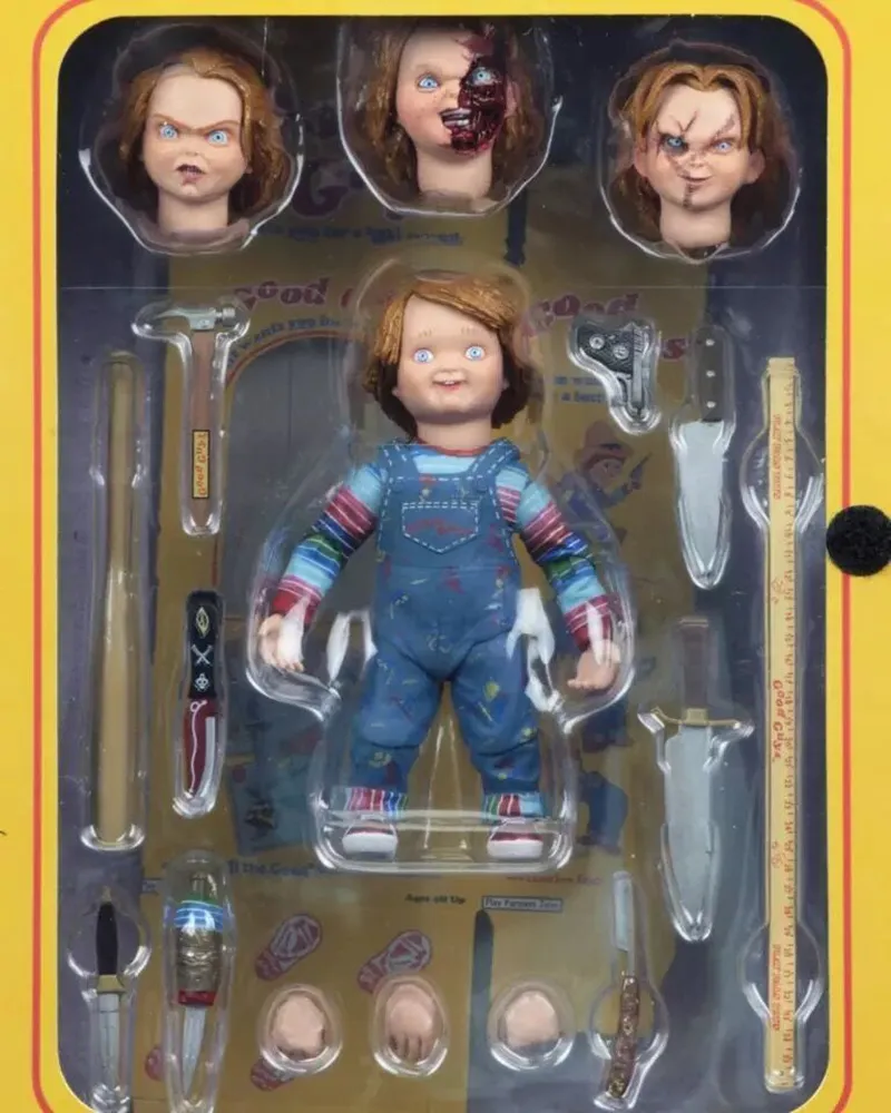 Kolekcjaliwa 7039039 Chucky Child039s Zagraj w przerażającą narzeczoną Chucky Horror Good Guys Pvc Figure Figure Model Toy Doll 10cm FO6710246