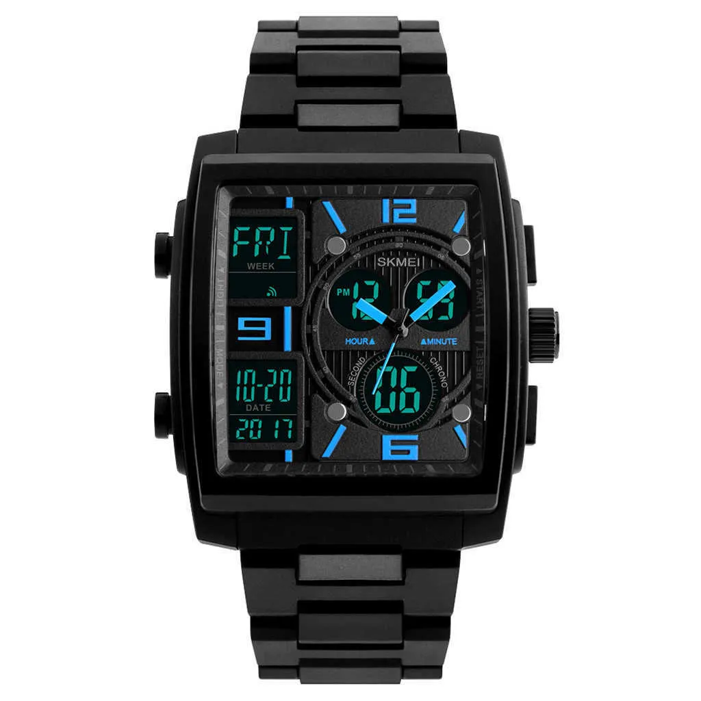 Moda Ao ar livre Sport Watch Homens Multifunções Militar Militar Borracha LED Digital Relógios Impermeáveis ​​Digital Quartz Watch Reloj G1022
