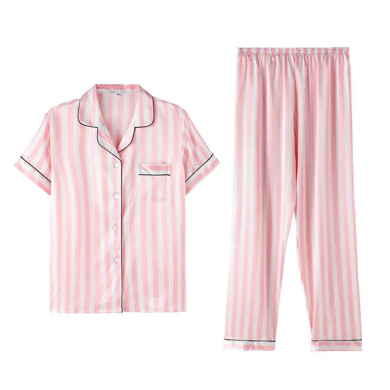 4 pièces nom personnalisé femmes vêtements de nuit fausse soie satin pyjamas ensemble costume à manches femme homewear 210809