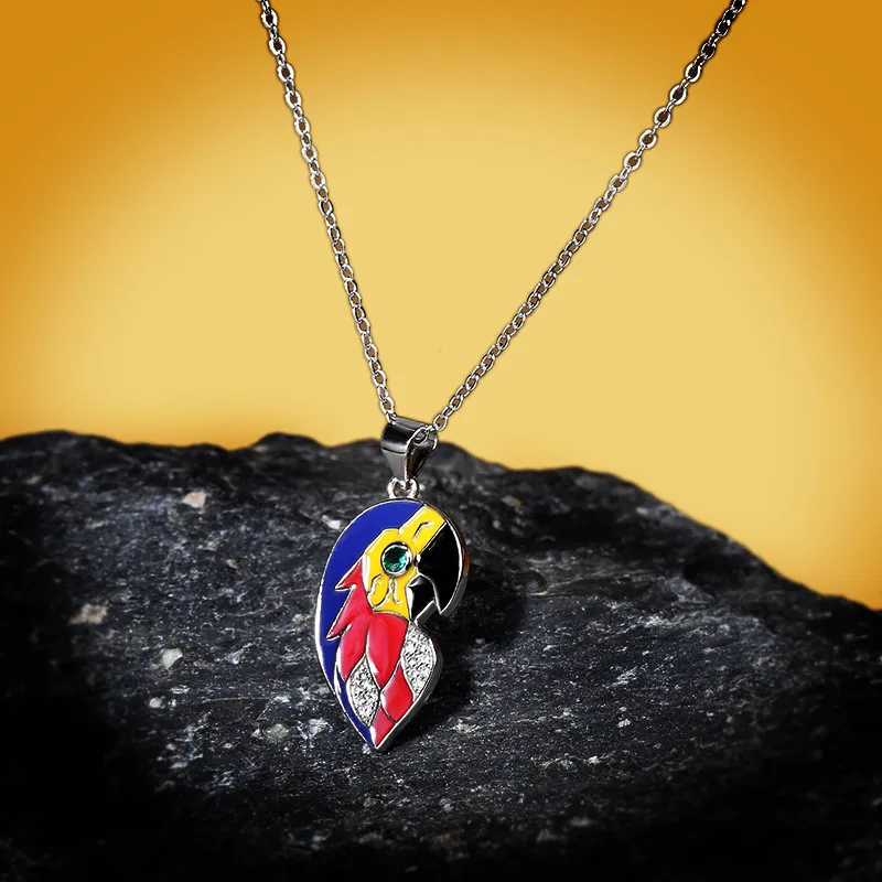 Cizeva kreativ emalj söt härlig papegoja hängsmycke halsband damer 925 silver böhmen trendig charm tröja halsliga dam smycken