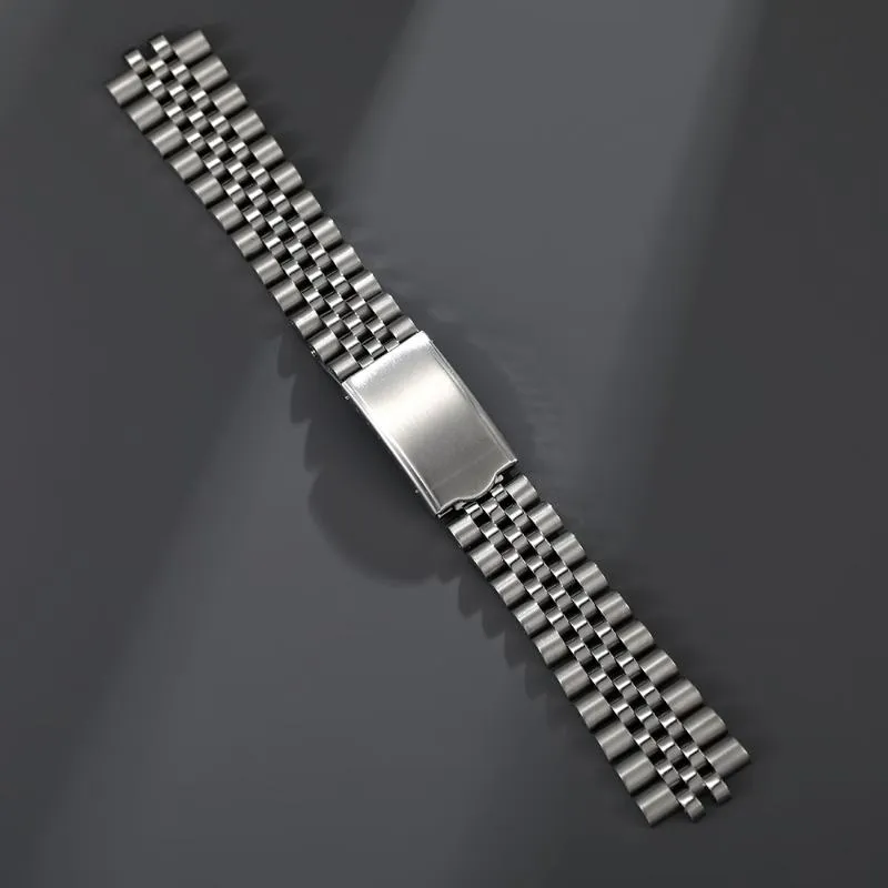 Uhrenarmbänder 18 mm, 19 mm, 20 mm, massiver Edelstahl, gebogenes Ende, Jubilee-Armband, passend für For217w