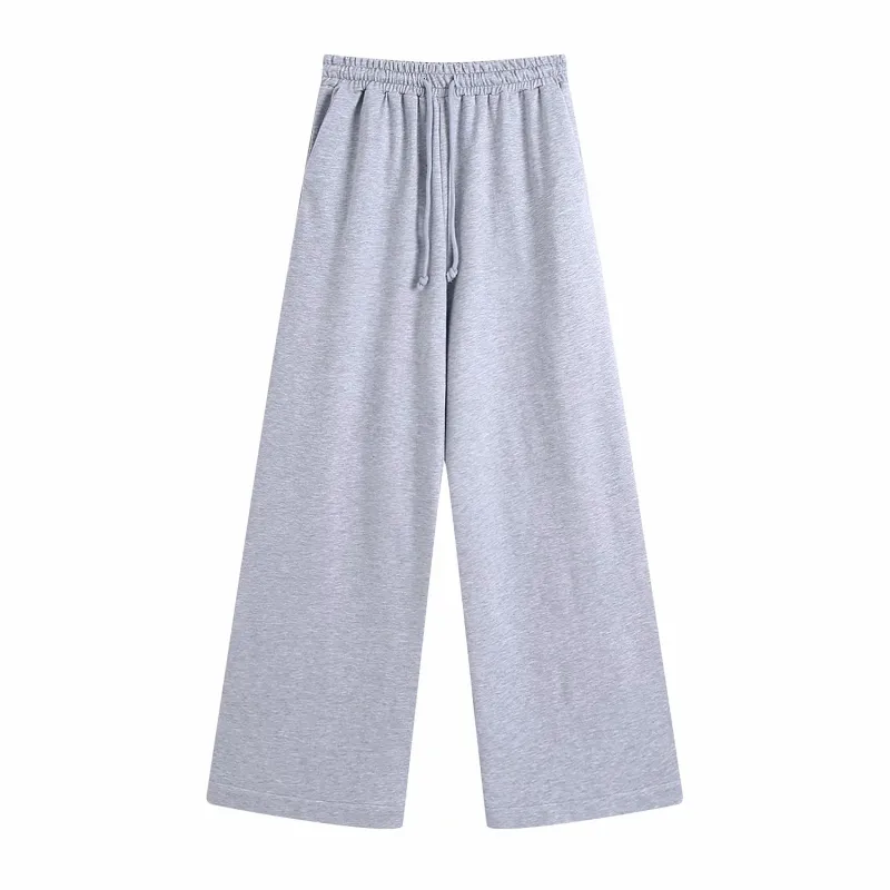 Casual Woman Loose Soft Elastic Waist Sport Pants Spring Fashion Ladies Wide Leg Jog Girls Chic Basic 210515