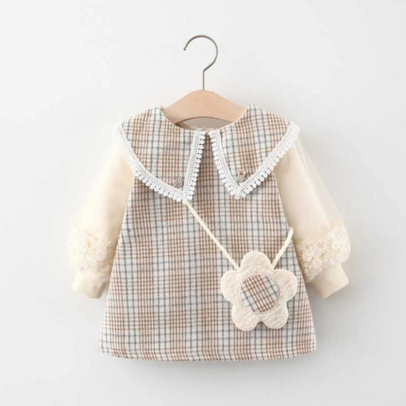 Abito da bambino autunno inverno Abito da battesimo a maniche lunghe stile corte spagnola Abbigliamento bambini Abiti bambini 0-5 anni Bambino bambino Q0716