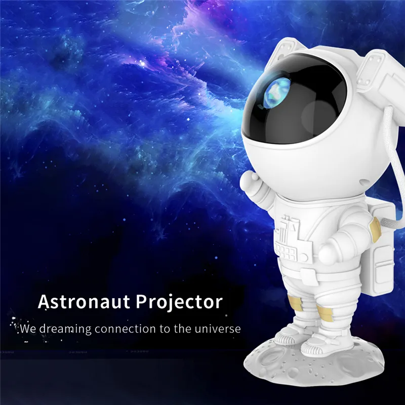 Galaxy Projector Lamp Starry Sky Night Light For Home Bedroom Room Decor Astronaut Decorative Luminaires Children Gift306l