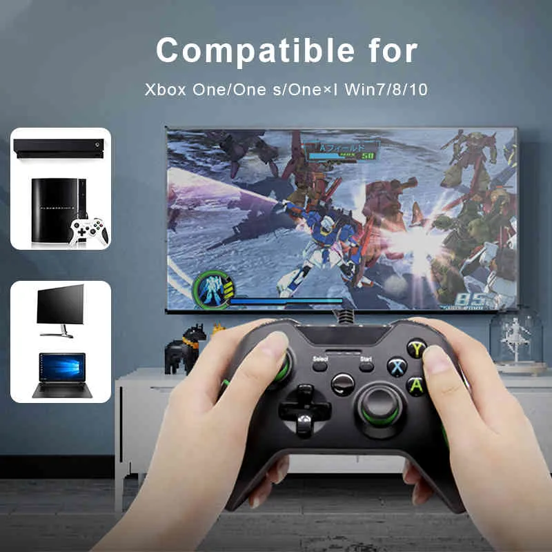 유선 컨트롤러 비디오 게임 조이스틱 Mando Microsoft Xbox One Slim Gamepad Controle Joypad Windows PC