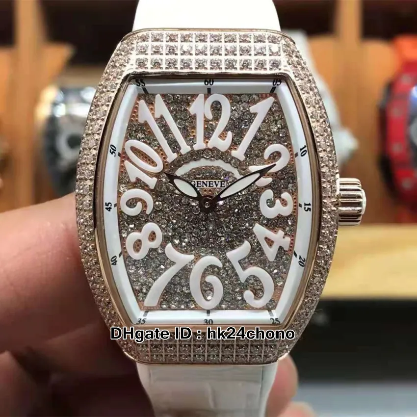 Коллекция женских часов высокого качества Vanguard Lady ETA Кварцевые женские часы V32 SC AT FO D DD Гипсофильный циферблат с бриллиантами Leate2386