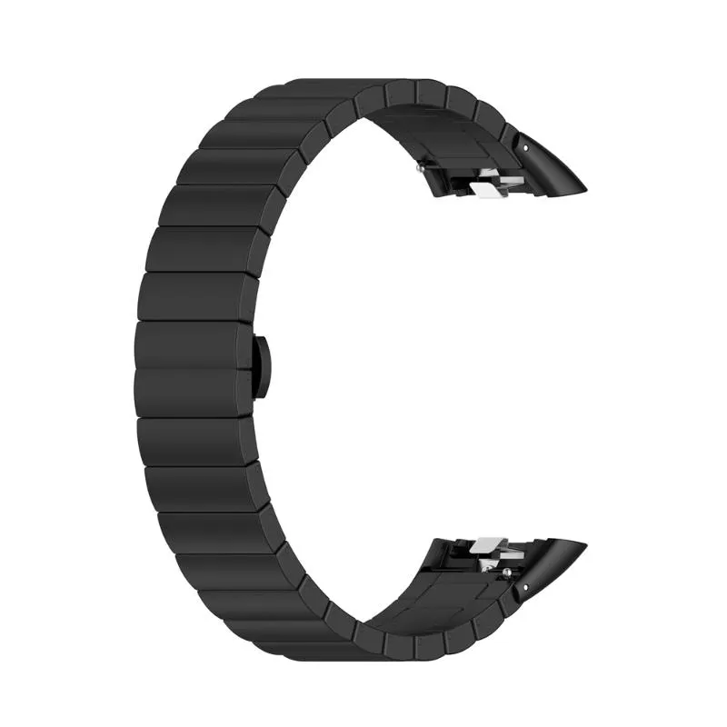 Bracelets de montre pour Huawei Band 6 Honor, en acier inoxydable, de luxe, en métal, avec outil de réglage, 278f