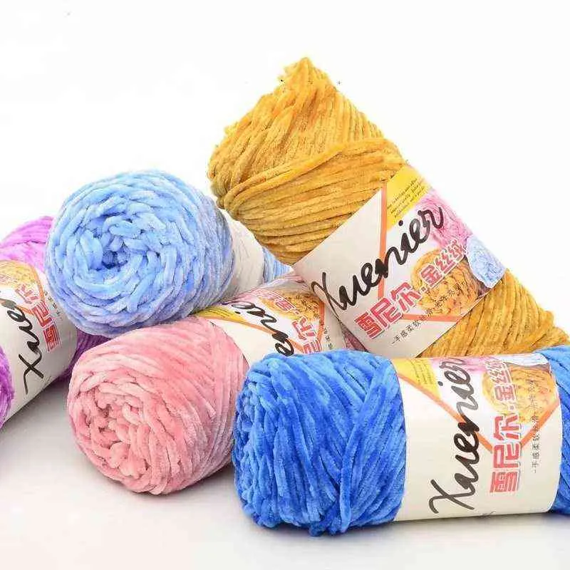 100g Crochet Fil Pour Tricoter Lait Coton Tricot Fil Doux Chaud Velours Laine ligne À La Main Couture Tapis Y211129
