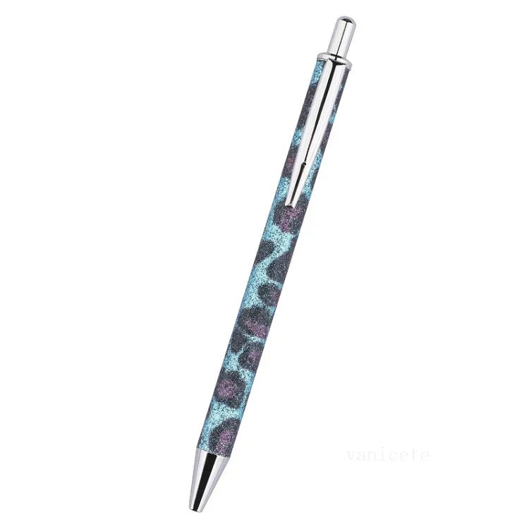 Leopard Ballpoint Pens Retractable metal pen 1.0mm wholesale gifts Home School Office Supplies T2I53396